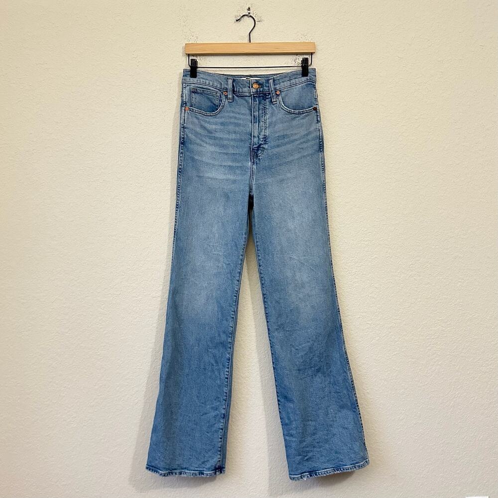 MADEWELL High Rise Flare Jeans Blue Denim Bell Bottom Boho Retro